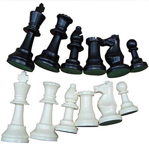 Juego de piezas de ajedrez Juego de ajedrez de torneo Juego de piezas de ajedrez solamente, juego de mesa de ajedrez Juego Piezas de ajedrez internacional Piezas de ajedrez completas (Medium-64mm)