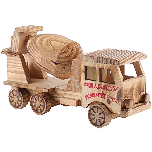 Juguete coche de hormigonera de madera camión vehículos de ingeniería Juego educativo Pretender juguete para 3 4 5 años niños y niñas