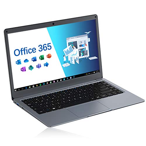Jumper EZbook X3 Microsoft Office 365 día (13,3Pulgada / FHD) Ordenador portátil (Intel Dual Core, 4GB DDR3 RAM, 64GB eMMC, Intel HD Grafik 500, Bluetooth 4.2，Windows 10) Plata