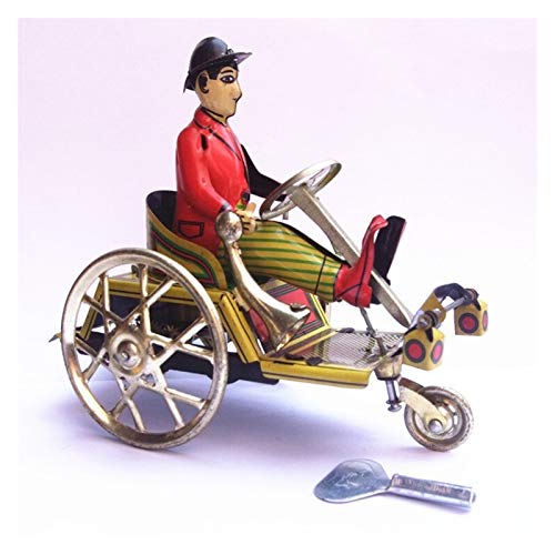 JZYLOVE JINZHIYANG Vintage Estilo Lata Juguetes Antiguos Robots de Cuerda for niños for niños Decoración for el hogar Metal artesanía Bicicleta Hombre
