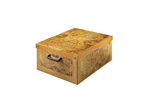 Kanguru Caja de Almacenamiento en cartòn Lavatelli, Modelo Marco Polo, Pequeña 25x35x17,5cm