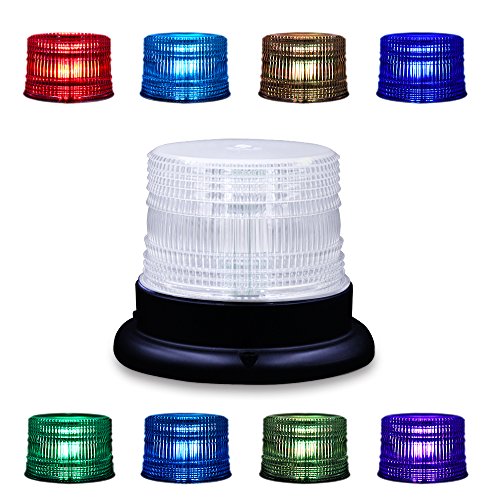 LED Beacon Strobe Light, Appow 8 Colores Ajustable Emergencia Luz Estroboscópica Giratoria con Control Remoto, Base Magnética Para DC 12-80V Encendedor de Cigarrillos Vehículos