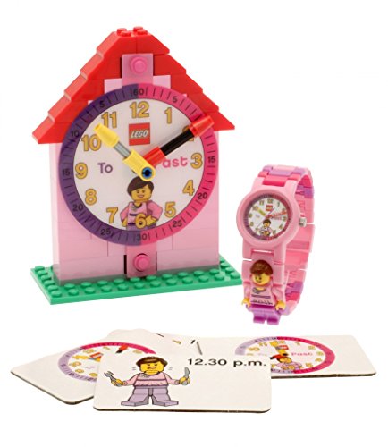 Lego Reloj, diseño Profesor de Tiempo, Color Rosa 9005039