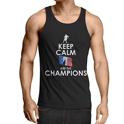 lepni.me Camiseta de tirantes para hombre, diseño de la selección de Francia de los campeones de Rusia 2018