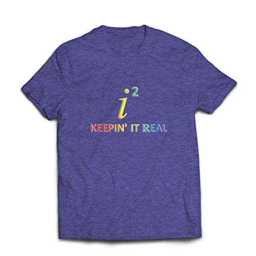lepni.me Camisetas Hombre i2 Keep It Real Mathematics Equipo de Broma de Nerd Math (Medium Brezo Azul Multicolor)
