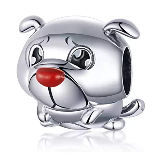 LEVECHE - Pulsera con colgante de ojos de perro con bolsa de regalo con sello de plata de ley S925 y acabado esmaltado de porcelana