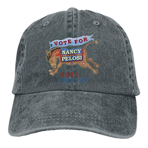 Lsjuee Nancy Pelosi para Presidente 2020 demócrata clásico Retro Sombrero de Vaquero Gorra de béisbol Ajustable Sombrero al Aire Libre