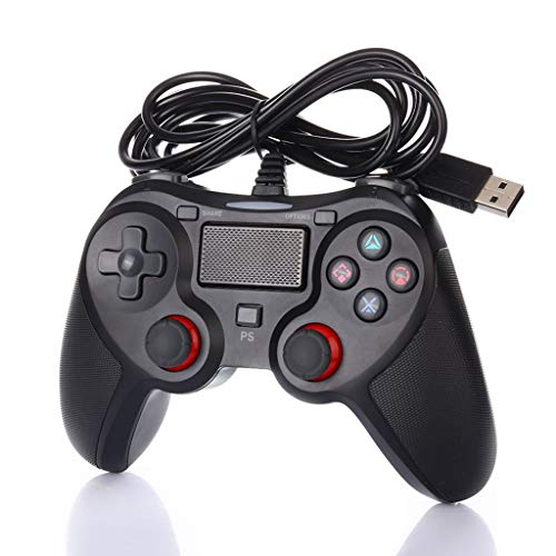 Mando con Cable 1.5M compatible con PS-4,PS-3,PC Controller USB 2.0/3.0 Controlador Dualshock Gamepad para Playstation4 Gaming Doble Vibración Joystick sin Retraso