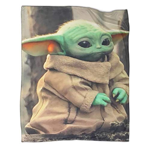 Mantas para sofá cama, silla, decoración de Star Wars The Mandalorian Baby Yoda Poster manta multiusos de 180 x 230 cm