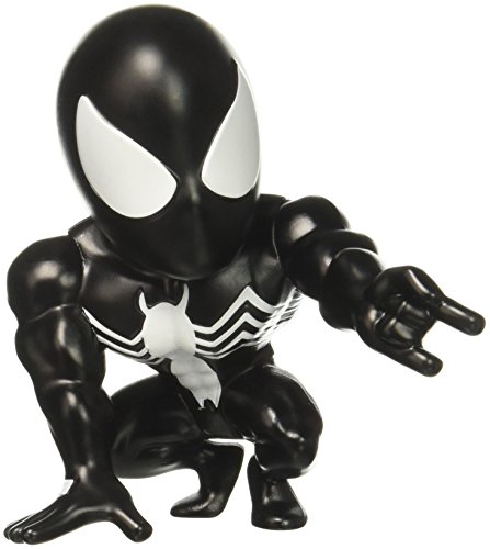 Marvel Spider-Man Black Suit Spider-Man - Figura Coleccionable de Spider-Man (10 cm, 97960), diseño detallado de Metal Diecast, empaquetado en una Elegante Caja con Ventana