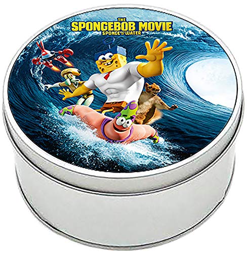 MasTazas Bob Esponja Un Heroe Fuera del Agua The Spongebob Movie Sponge out of Water Caja Redonda Lata Round Metal Tin Box