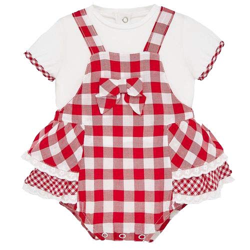 Mayoral 1649 - Conjunto de falda y peto para bebé rojo 3- 6 meses