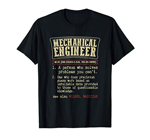 Mechanical Engineer Gift Funny Dictionary Definition Camiseta