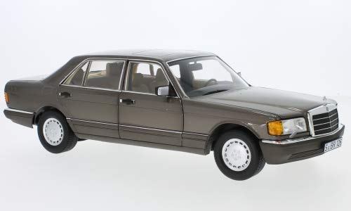 Mercedes Modelo 560 SEL (V126), color marrón metálico, 1985, modelo listo I-Norev 1:18