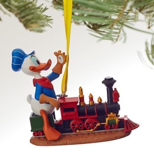 NEW Disney Store Donald Duck ''Out of Scale" Train 2016 Sketchbook Ornament