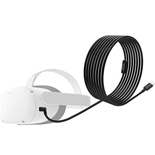 NEWZEROL Total 6M / 20Ft Tipo C Cable de Datos Estable Compatible para Oculus Quest/Oculus Quest 2 Link Steam VR, Cable de Extensión con Chip Amplificador de Relé y Cable USB 3.2 Gen 1 (Sólo Cable)