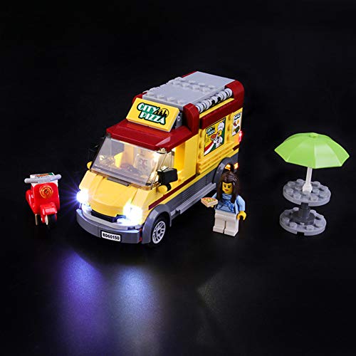 Nlne Conjunto De Luces para (City Great Vehicles Camión De Pizza) Modelo De Construcción De Bloques - Kit De Luz LED Compatible con Lego 60150 (NO Incluido En El Modelo)