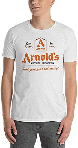 N/N Arnold's Drive in Happy Days Camiseta unisex de manga corta Negro Negro ( XXL