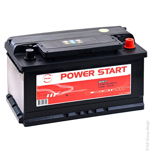 NX - Batería para Coche Power Start 80-600L/0 12V 80Ah