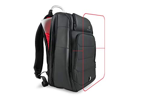 OXIDIA Mochila Ejecutiva, Mochila para Hombre de Viaje Cabina, Impermeable, Mochila de Viaje Fin de Semana Ordenador Portátil 15,6". Puerto USB, Mochila de Mano Expandible 25L, 33.5L, TSA Compatible