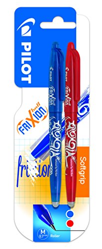 Pilot Spain Frixion Ball - Bolígrafo borrable, 2 unidades, color azul y rojo