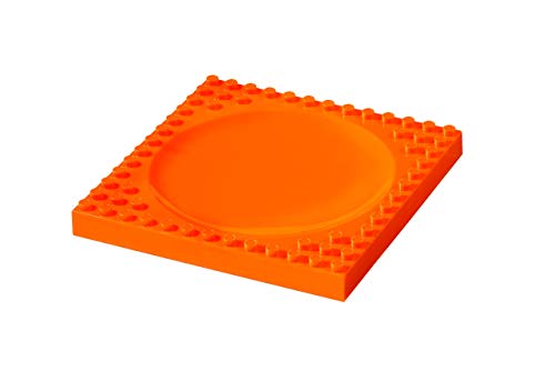 Placematix Llano Plato de plástico para niños Color Naranja, 8.15x1.02x8.15 Inches