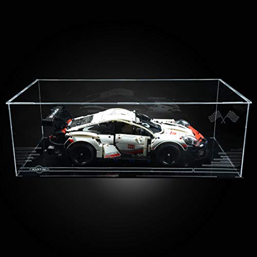 POXL Vitrina Acrílico para Lego Porsche 911 RSR 42096, Caja de Exhibición a Prueba de Polvo (NO Incluido El Modelo Lego)