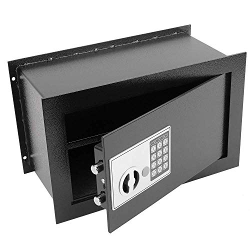 PrimeMatik - Caja Fuerte de Seguridad empotrada con código electrónico Digital 40x20x25cm Negra