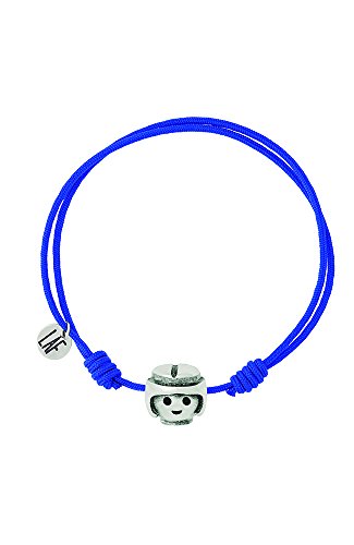 Pulsera Playmobil Playa cordón de nylon azul cabeza chica grande. Talla S (Producto Oficial).