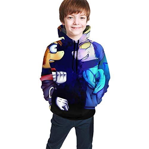 Ray-Man Leg-Ends Christmas Winter Fashion Winter Kids Athletic Pullover Hooded Pullover Sweatshirt for Boys and Girls L(14-16)