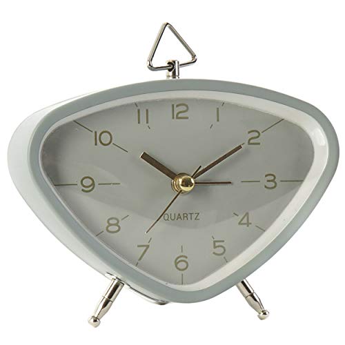 Reloj Despertador de Sobremesa Vintage Decorativo, Reloj Sobremesa Metal. Diseño Vintage/Elegante 11X5X9 cm - Hogar y Más - Azul Claro