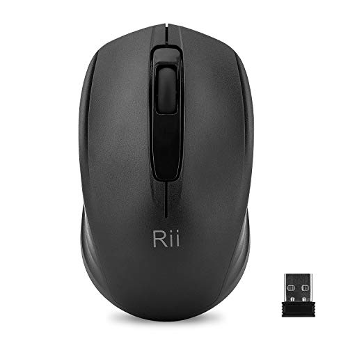 Rii Ratón inalámbrico RM100+, para PC, Portátil, Windows, Ofimática. 1000 dpi. Incluye Receptor USB (Nergo)