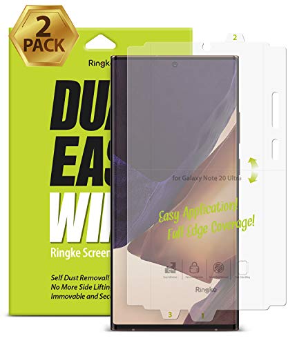 Ringke Dual Easy Wing Film [2 Unidades] Diseñado para Protector de Pantalla Galaxy Note 20 Ultra, Protección Clara Fácil de Instalar Cobertura Total Protector Pantalla Galaxy Note 20 Ultra 5G