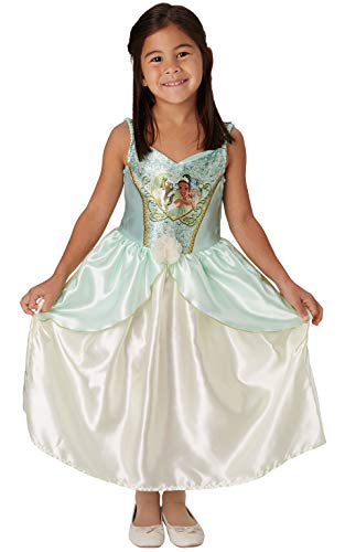 Rubies Disfraz oficial de princesa Disney Tiana de lentejuelas, talla pequeña de 7 a 8 años, altura de 128 cm