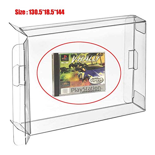 Ruitroliker 10 Pcs Funda CIB Protector Box para Caja de Cartucho de Juegos PS1 2CD Saturn Single CD Box Dreamcast Single CD Box