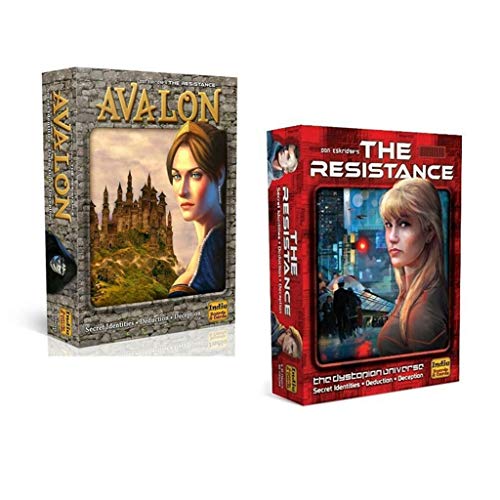 RWX The Resistencia Avalon Indie Card Game, Juego de Mesa de Rompecabezas Interactivo multijugador, reunión Familiar Juego de Mesa Informal (Color : Avalon+Resistance)