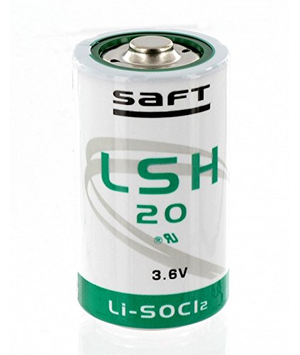 SAFT - Batería litio Saft 3.6V 13Ah LSH20 formato D - LSH 20 - fils + connecteur 4.5 mm