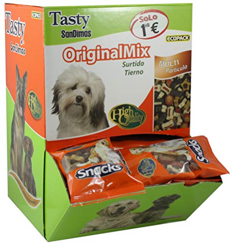 San Dimas Tasty Expositor Original Mix Snacks para Perros - Paquete de 40 x 60 gr - Total: 2400 gr