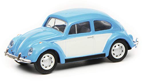 Schuco 452640200 452640200-VW - Maqueta de Escarabajo (Escala 1:87), Color Blanco y Azul