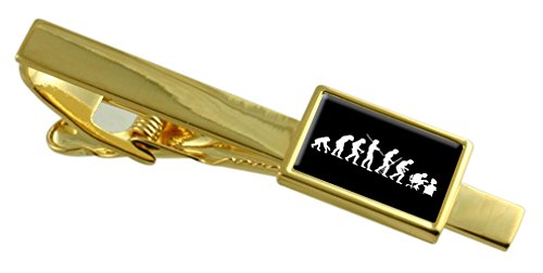 Select Gifts Evolución Ape Man PC Gamer Tono Oro Seleccione Clip de Corbata Bolsa de Regalo