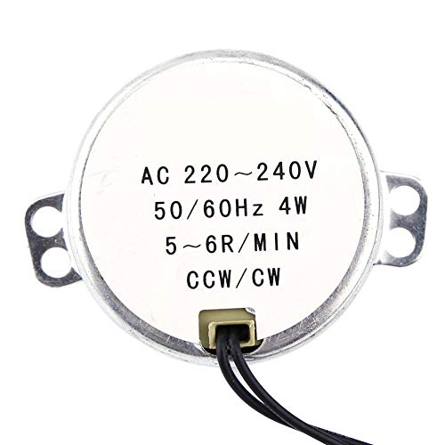 Sincronizador sincrónico de la placa giratoria Motor 50 / 60Hz Frecuencia AC 220~240V Motor con engranaje CW/CCW 4W(5-6RPM)