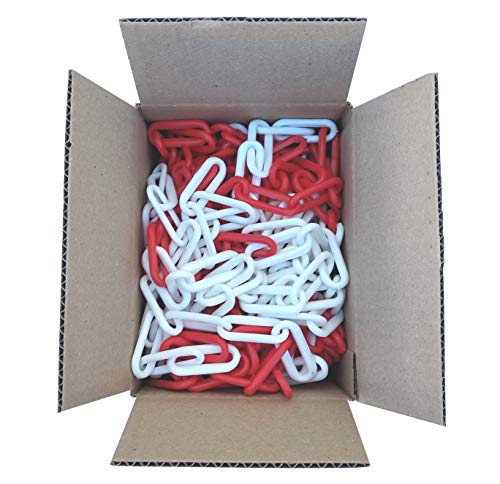 SNS SAFETY LTD Cadena Plástico de Señalización 6 mm (Rojo y Blanco, 12,5 Metros)