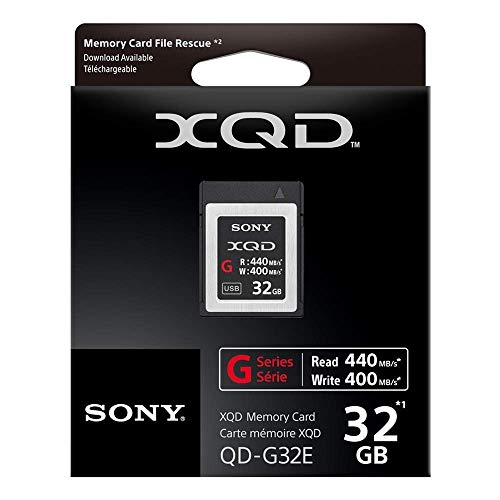Sony QDG32E-R 32GB XQD Memoria Flash - Tarjeta de Memoria (32 GB, XQD, 440 MB/s, Negro)