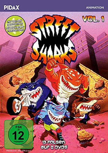 Street Sharks, Vol. 1 / Die ersten 13 Folgen der Zeichentrickserie mit beiden deutschen Synchronfassungen (Pidax Animation) [2 DVDs] [Alemania]