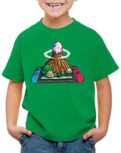 style3 Huevo de Pez del Viento Switch Camiseta para Niños T-Shirt Link Princesa Awakening, Color:Verde, Talla:116