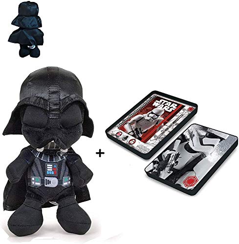 S&W Star Wars - Peluche Darth Vader 11"/29cm Calidad Super Soft + Caja metálica Set papeleria