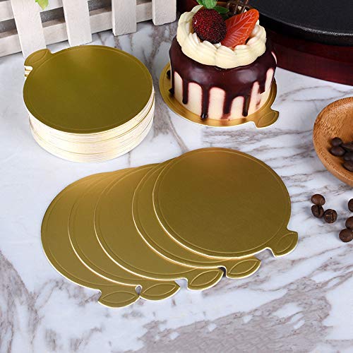Tableros para tartas Queta, 100 Uds., Mini tableros para tartas redondos de 9 cm, juego de tableros de papel para tartas para fiesta, magdalenas, tartas, almohadilla para tartas