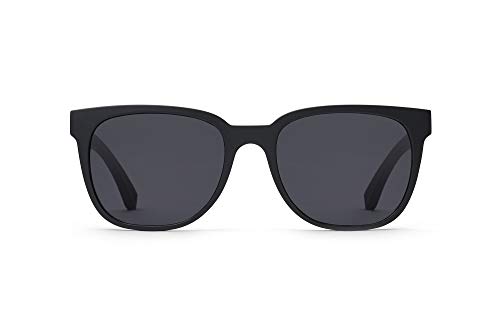 TAKE A SHOT ® gafas de sol masculinas modernas y clásicas, patillas de madera, protección uv, montura sostenible, negro mate - MACK