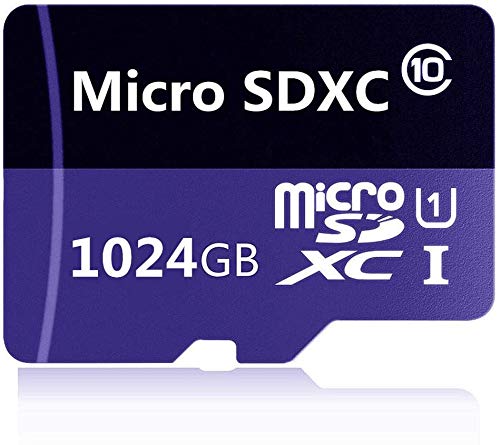 Tarjeta de memoria Micro SD SDXC Clase 10 de 128 GB / 512 GB / 1024 GB con adaptador (1024GB-4)