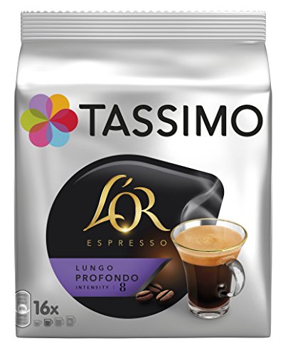 TASSIMO L'Or Café Lungo Profondo - 5 paquetes de 16 cápsulas: Total 80 unidades
